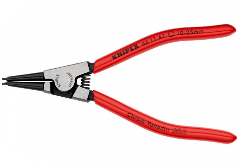 Pince pour circlips extérieurs Arbre de 10 à 25mm - Gainage PVC - 140mm - Knipex - 4611A1