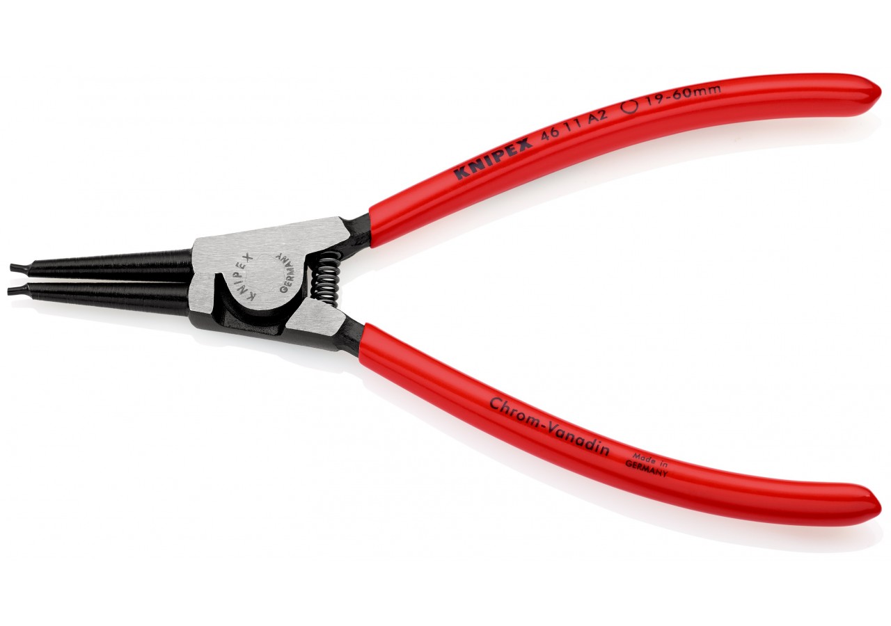 Pince pour circlips extérieurs Arbre de 19 à 60mm - Gainage PVC - 180mm - Knipex - 4611A2