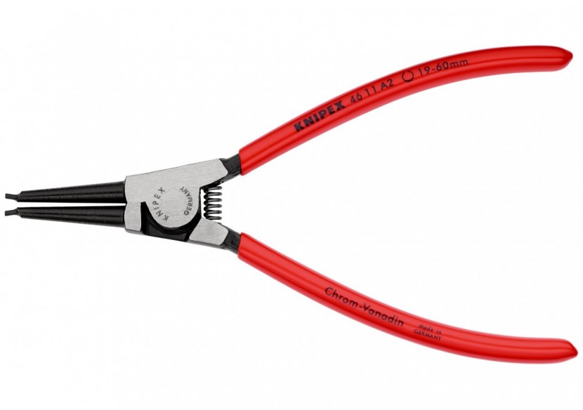 Pince pour circlips extérieurs Arbre de 19 à 60mm - Gainage PVC - 180mm - Knipex - 4611A2