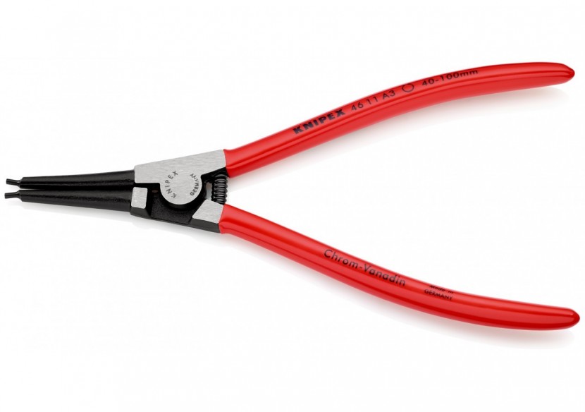 Pince pour circlips extérieurs Arbre de 40 à 100mm - Gainage PVC - 210mm - Knipex - 4611A3