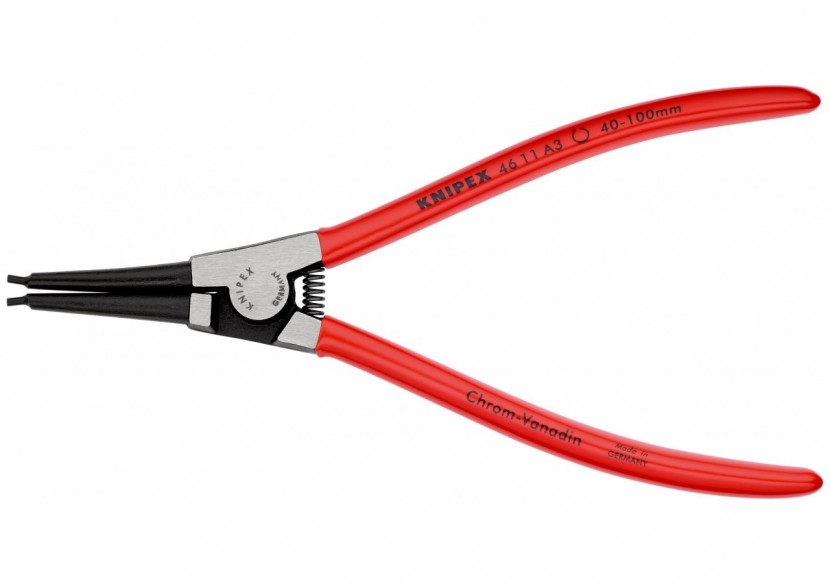 Pince pour circlips extérieurs Arbre de 40 à 100mm - Gainage PVC - 210mm - Knipex - 4611A3