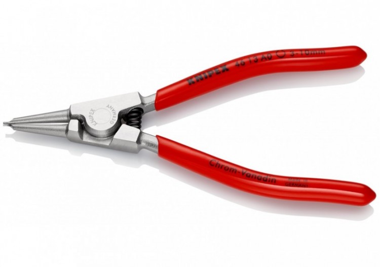 Pince pour circlips extérieurs d'Arbre 3 à 10mm - 140mm - Gainage PVC - Chromée - Knipex - 4613A0
