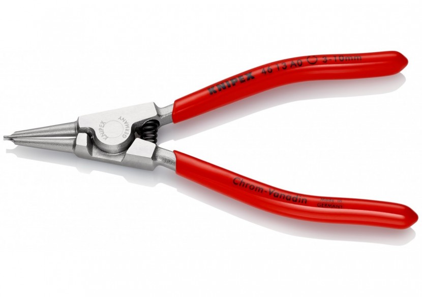 Pince pour circlips extérieurs d'Arbre 3 à 10mm - 140mm - Gainage PVC - Chromée - Knipex - 4613A0
