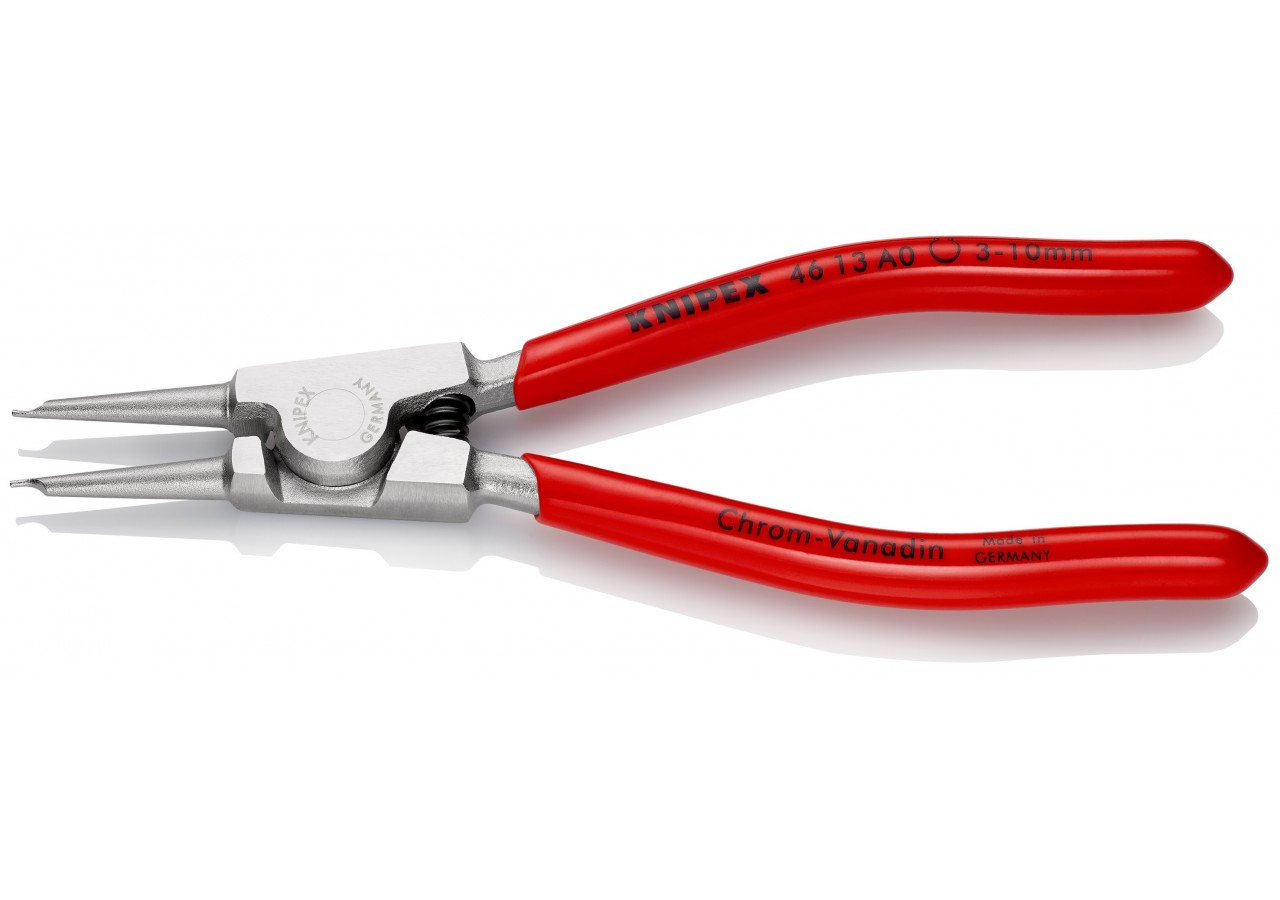 Pince pour circlips extérieurs d'Arbre 3 à 10mm - 140mm - Gainage PVC - Chromée - Knipex - 4613A0