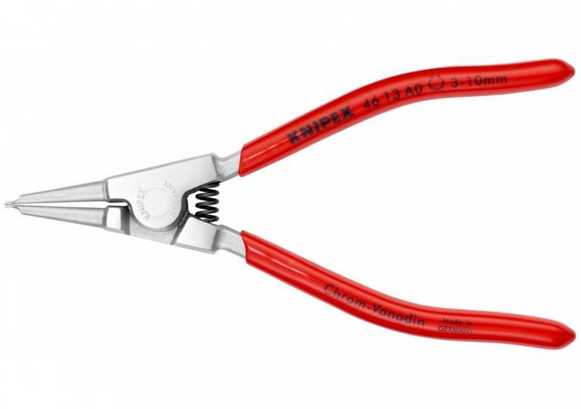 Pince pour circlips extérieurs d'Arbre 3 à 10mm - 140mm - Gainage PVC - Chromée - Knipex - 4613A0