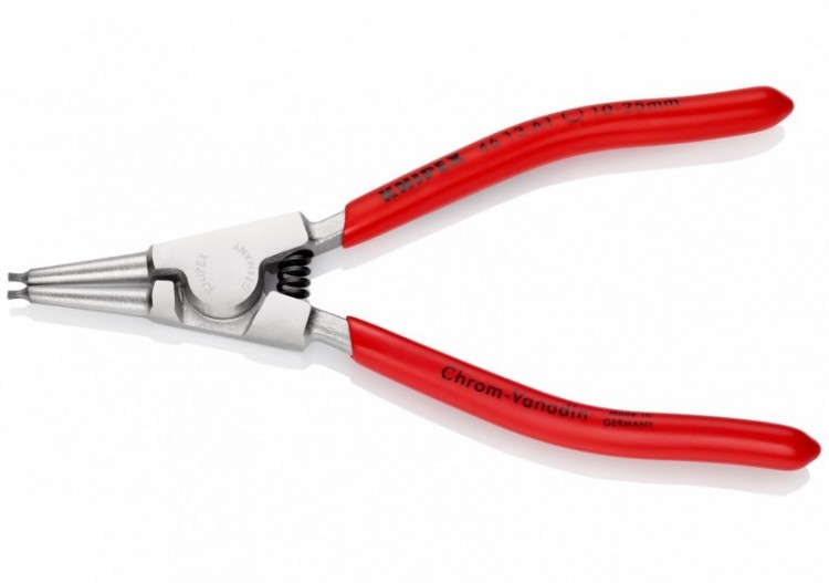 Pince pour circlips extérieurs d'Arbre 10 à 25mm - 140mm - Gainage PVC - Chromée - Knipex - 4613A1