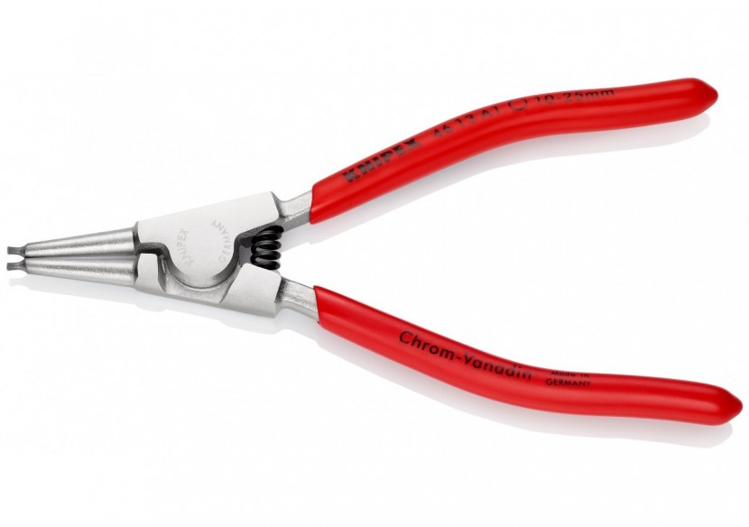 Pince pour circlips extérieurs d'Arbre 10 à 25mm - 140mm - Gainage PVC - Chromée - Knipex - 4613A1