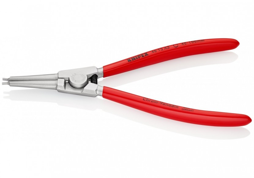 Pince pour circlips extérieurs d'Arbre 40 à 100mm - 210mm - Gainage PVC -Chromée - Knipex - 4613A3