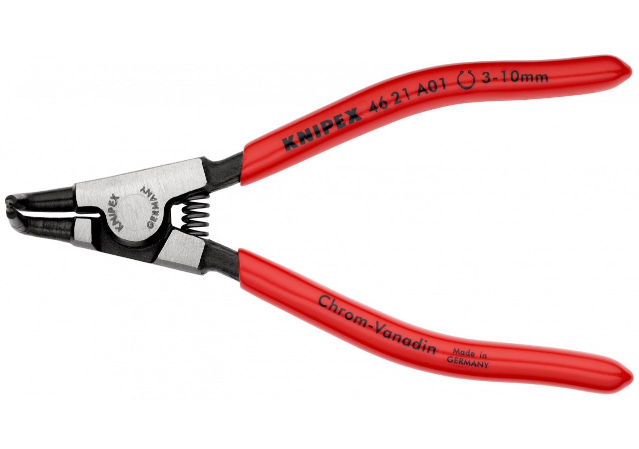 Pince pour circlips extérieurs d'Arbre de 3 à 10mm - 125mm à 90° - Gainage PVC - Knipex - 4621A01