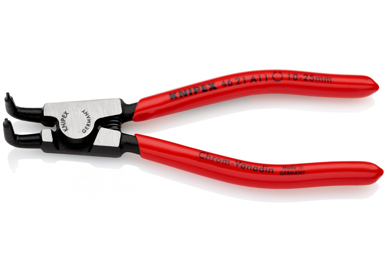 Pince pour circlips extérieurs d'Arbre de 10 à 25mm - 125mm 90° - Gainage PVC - Knipex - 4621A11