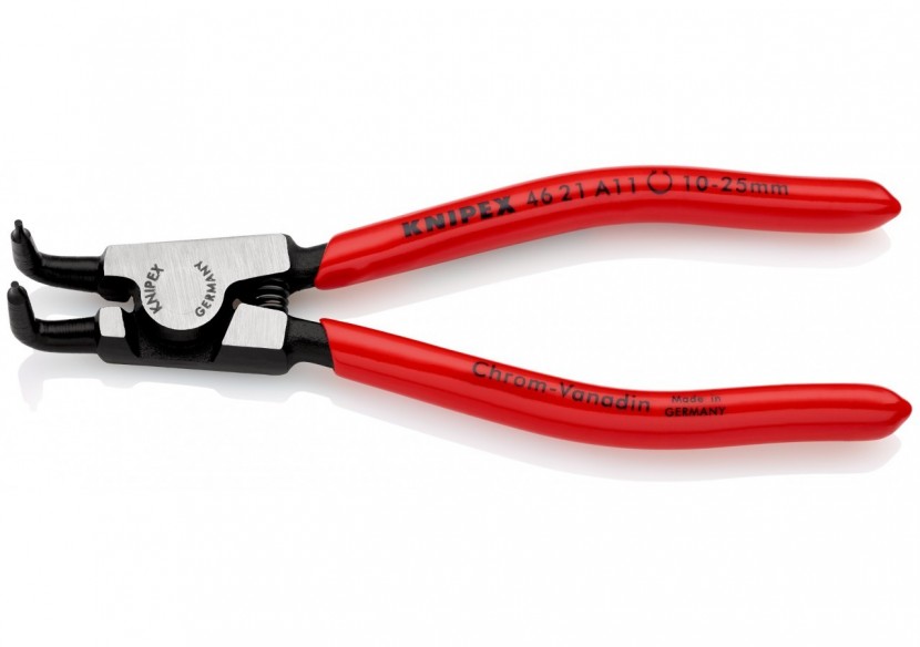 Pince pour circlips extérieurs d'Arbre de 10 à 25mm - 125mm 90° - Gainage PVC - Knipex - 4621A11