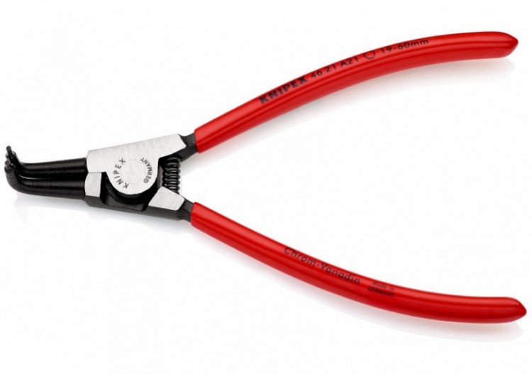 Pince pour circlips extérieurs d'Arbre de 19 à 60mm - 170mm à 90° - Gainage PVC - Knipex - 4621A21