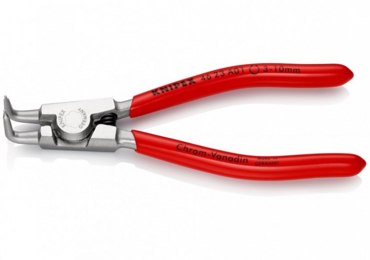 Pince pour circlips extérieurs d'Arbre 3 à 10mm - 125mm 90° - Gaines PVC Chromée - Knipex - 4623A01 2