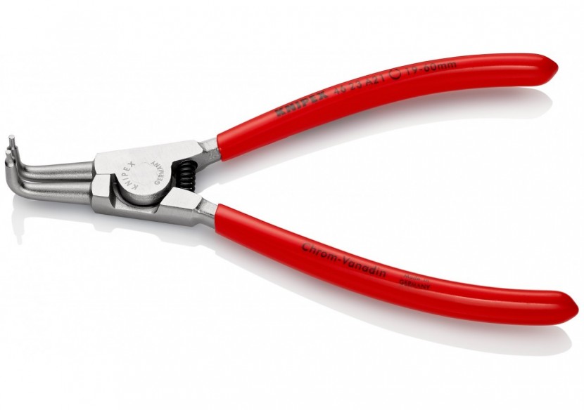 Pince pour circlips extérieurs d'Arbre 19 à 60mm - 170mm 90° Gaines PVC Chromée - Knipex - 4623A21