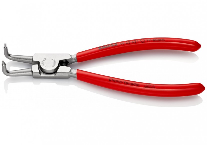 Pince pour circlips extérieurs d'Arbre 19 à 60mm - 170mm 90° Gaines PVC Chromée - Knipex - 4623A21