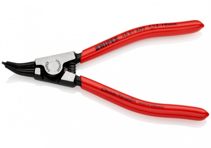 Pince pour circlips extérieurs d'Arbre de 3 à 10mm - 130mm à 45° - Gainage PVC - Knipex - 4631A02