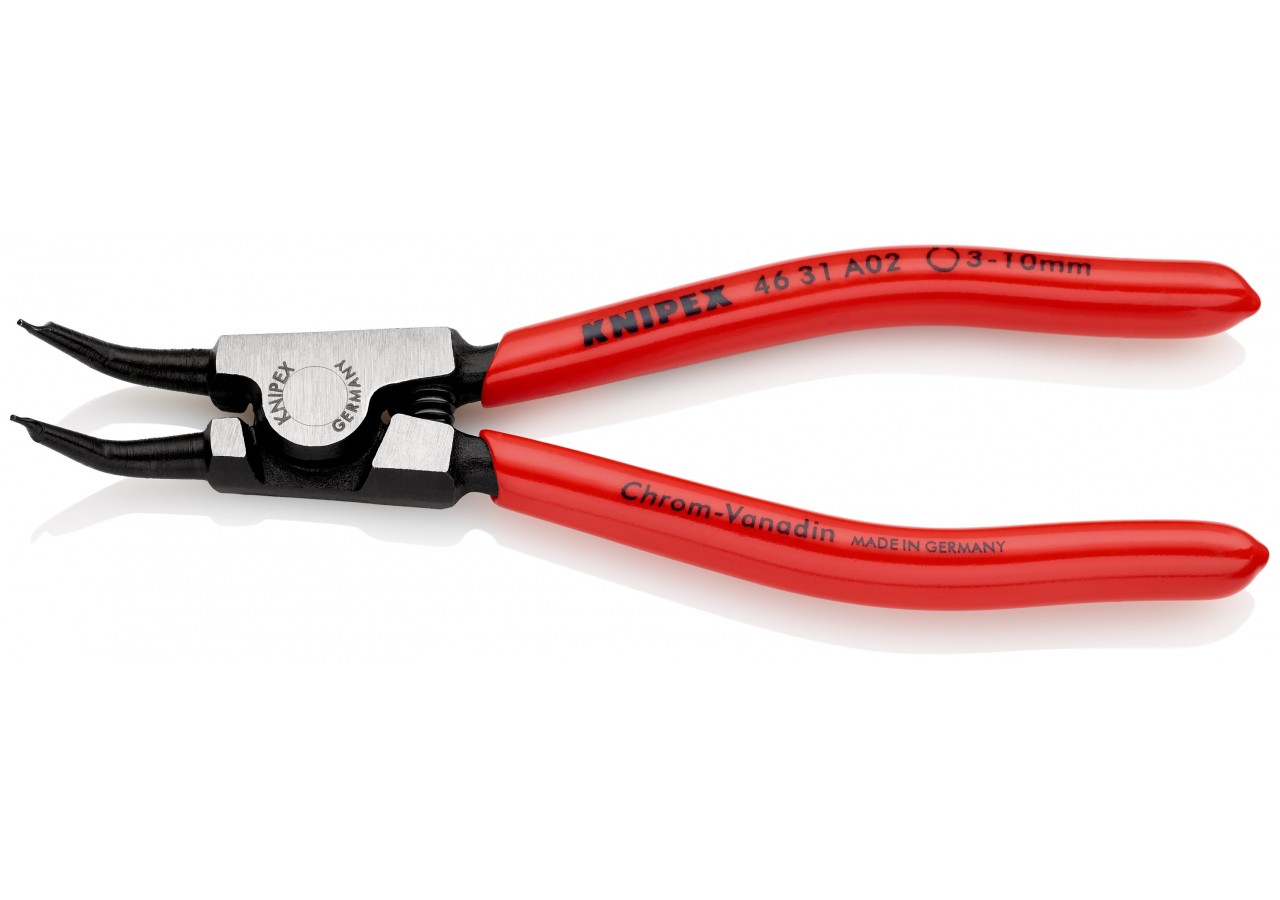 Pince pour circlips extérieurs d'Arbre de 3 à 10mm - 130mm à 45° - Gainage PVC - Knipex - 4631A02
