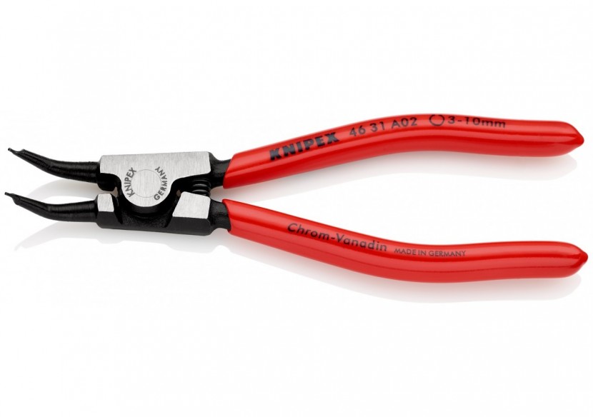 Pince pour circlips extérieurs d'Arbre de 3 à 10mm - 130mm à 45° - Gainage PVC - Knipex - 4631A02