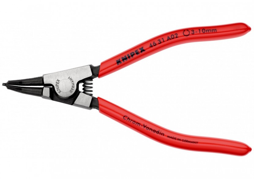 Pince pour circlips extérieurs d'Arbre de 3 à 10mm - 130mm à 45° - Gainage PVC - Knipex - 4631A02
