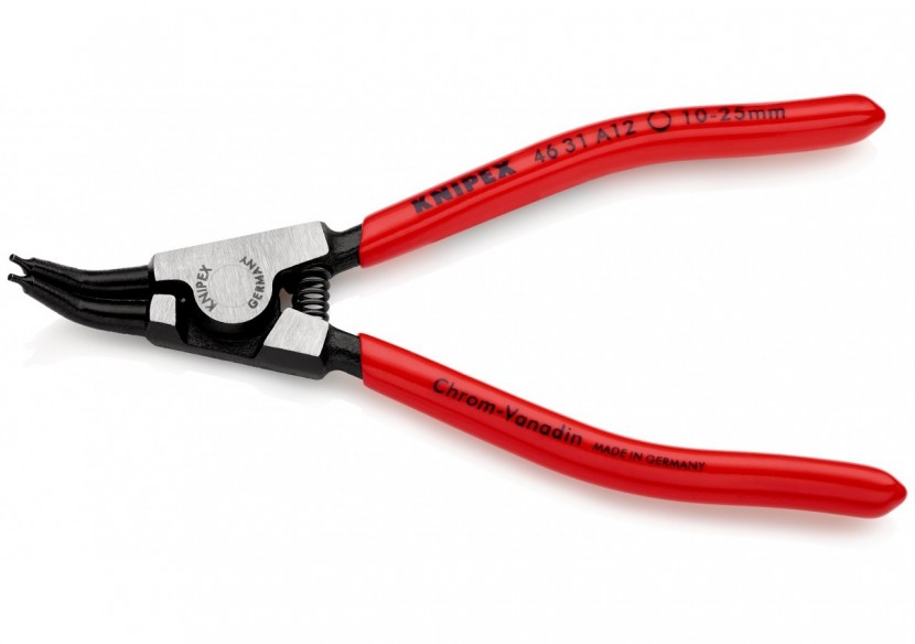 Pince pour circlips extérieurs d'Arbre de 10 à 25mm - 130mm 45° - Gainage PVC - Knipex - 4631A12