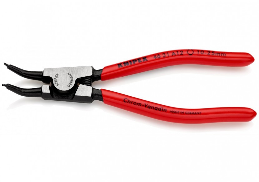 Pince pour circlips extérieurs d'Arbre de 10 à 25mm - 130mm 45° - Gainage PVC - Knipex - 4631A12