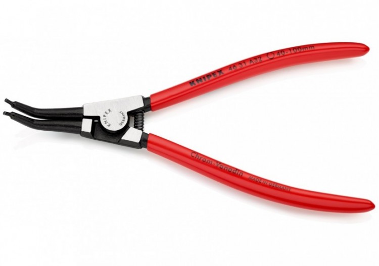 Pince pour circlips extérieurs d'Arbre de 40 à 100mm - 210mm 45° - Gainage PVC - Knipex - 4631A32