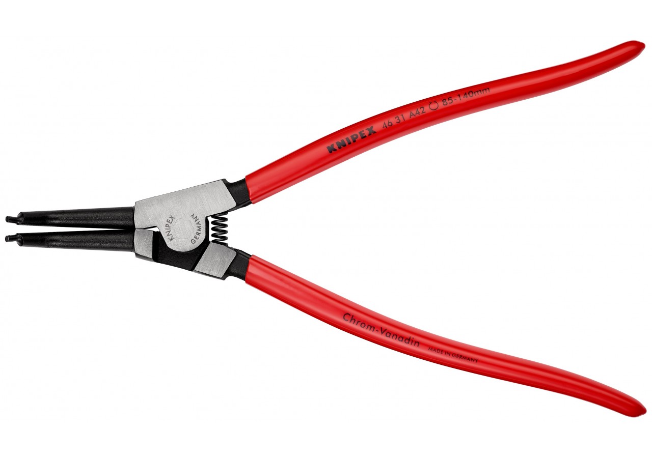 Pince pour circlips extérieurs d'Arbre de 85 à 140mm - 310mm 45° - Gainage PVC - Knipex - 4631A42