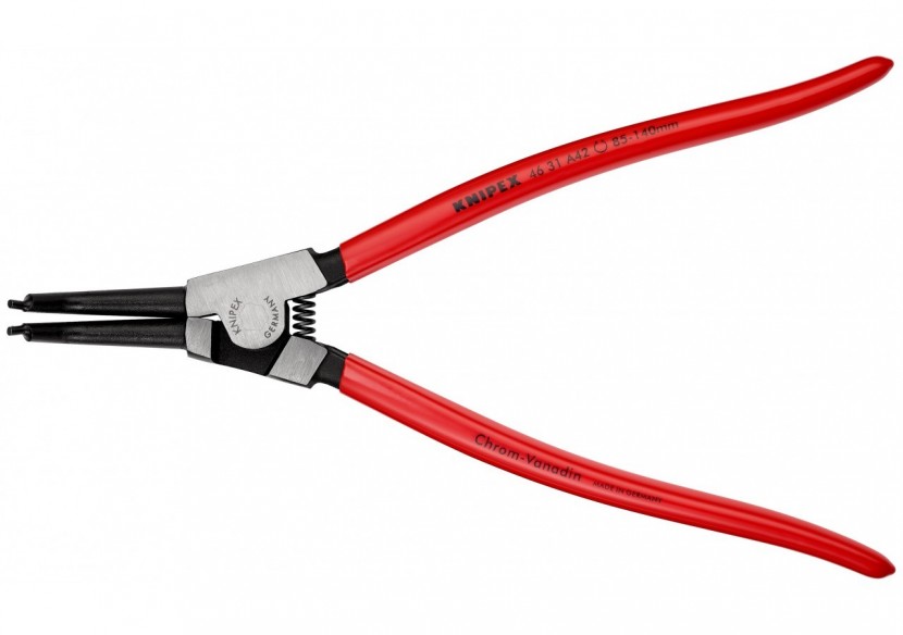 Pince pour circlips extérieurs d'Arbre de 85 à 140mm - 310mm 45° - Gainage PVC - Knipex - 4631A42 Pince pour circlips extérieurs d'Arbre de 85 à 140mm - 310mm 45° - Gainage PVC - Knipex - 4631A42