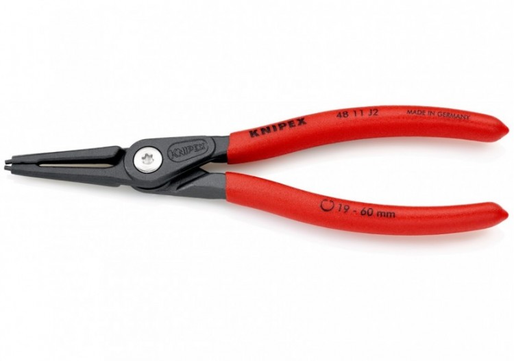 Pince de précision pour circlips intérieurs de 19 à 60mm - 180mm - Gainage PVC - Knipex - 4811J2