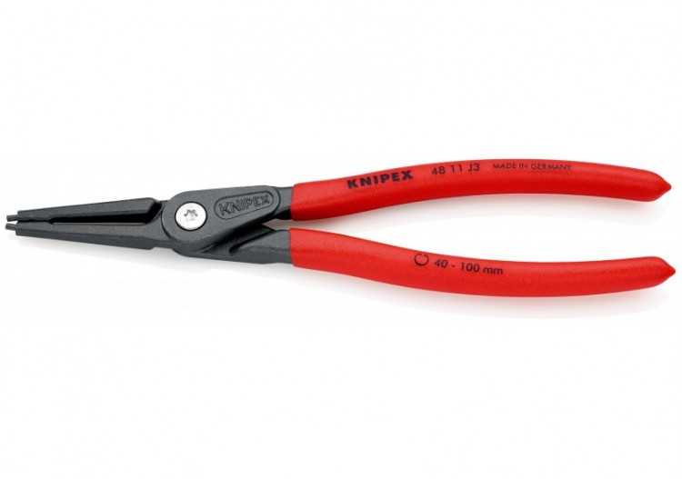 Pince de précision pour circlips intérieurs de 40 à 100mm - 225mm - Gainage PVC - Knipex - 4811J3