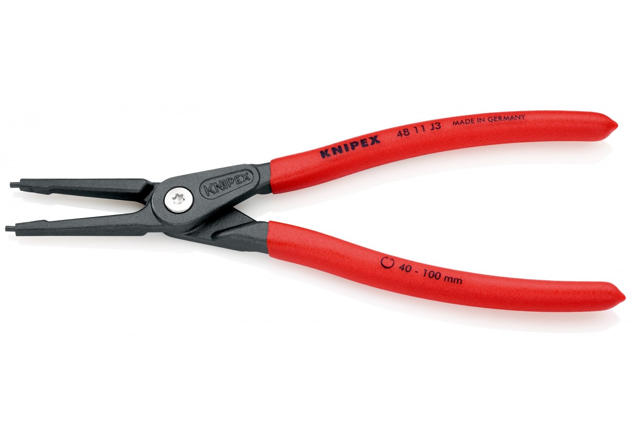 Pince de précision pour circlips intérieurs de 40 à 100mm - 225mm - Gainage PVC - Knipex - 4811J3