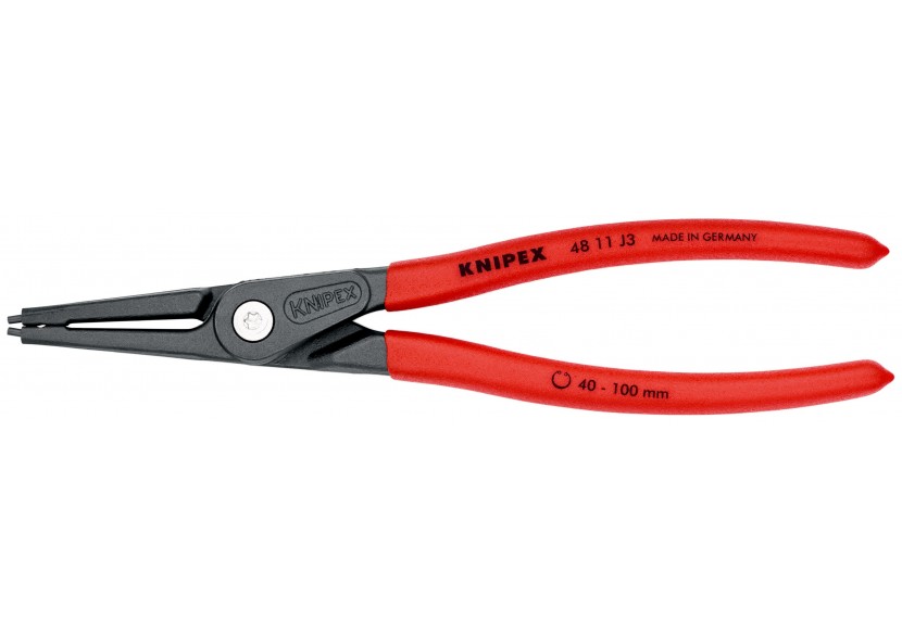 Pince de précision pour circlips intérieurs de 40 à 100mm - 225mm - Gainage PVC - Knipex - 4811J3