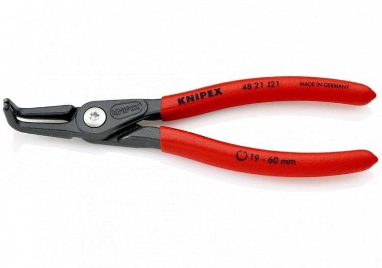 Pince de précision pour circlips intérieurs de 19 à 60mm - 165mm 90°- Gaines PVC - Knipex - 4821J21