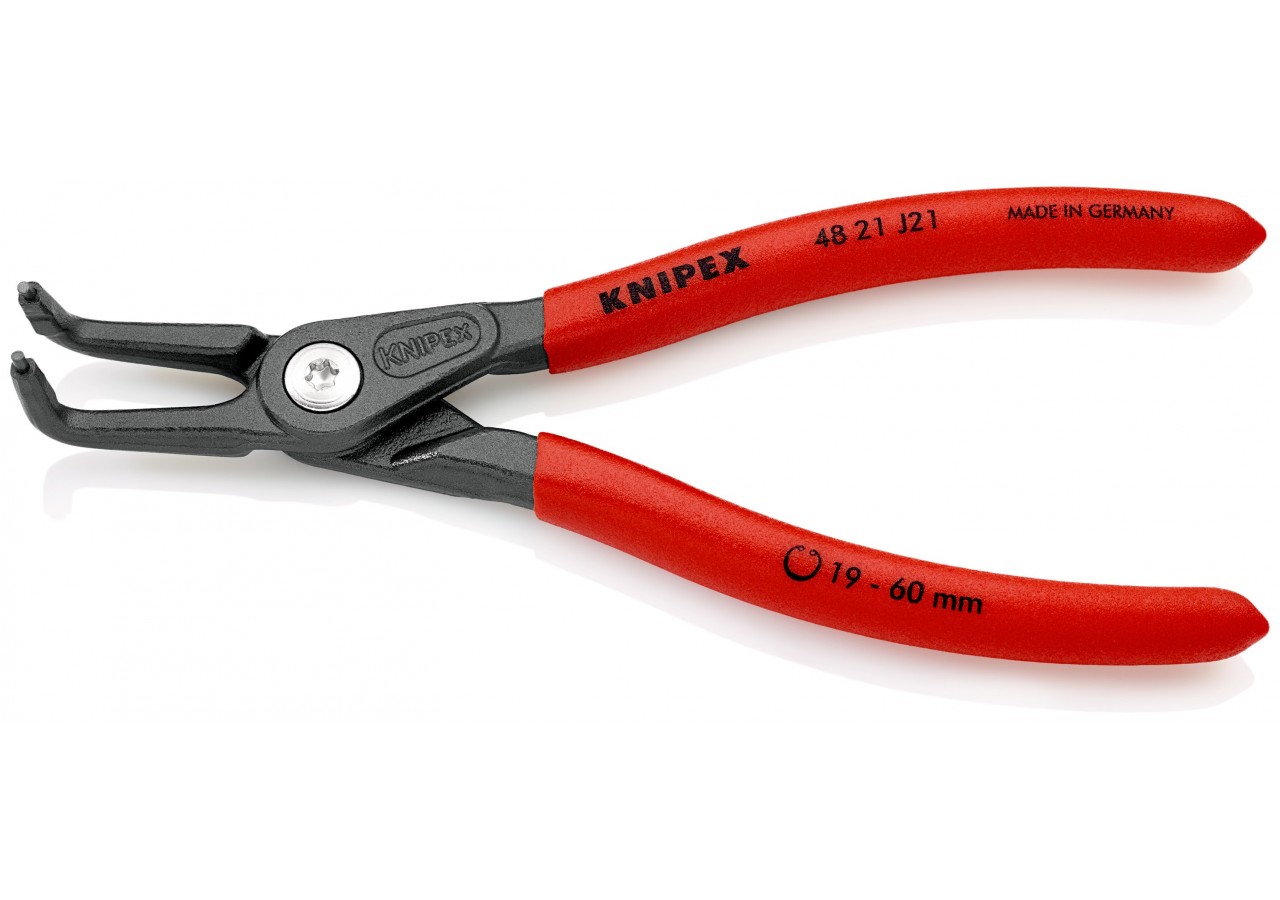 Pince de précision pour circlips intérieurs de 19 à 60mm - 165mm 90°- Gaines PVC - Knipex - 4821J21