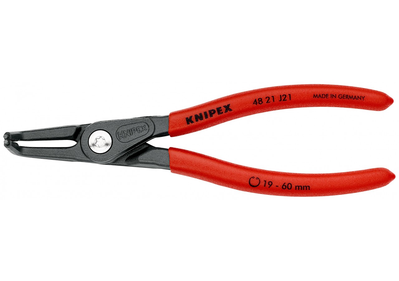 Pince de précision pour circlips intérieurs de 19 à 60mm - 165mm 90°- Gaines PVC - Knipex - 4821J21