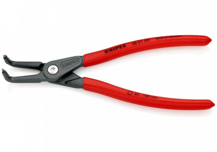 Pince de précision circlips intérieurs de 40 à 100mm - 210mm 90° - Gainage PVC - Knipex - 4821J31 2
