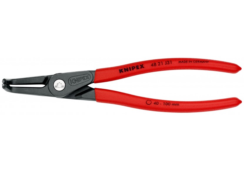Pince de précision circlips intérieurs de 40 à 100mm - 210mm 90° - Gainage PVC - Knipex - 4821J31