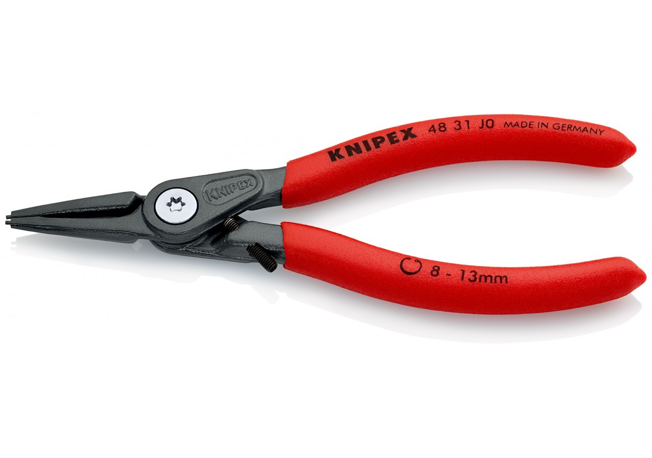 Pince circlips intérieurs de 8 à 13mm + vis de réglage - 140mm - Gainage PVC - Knipex - 4831J0