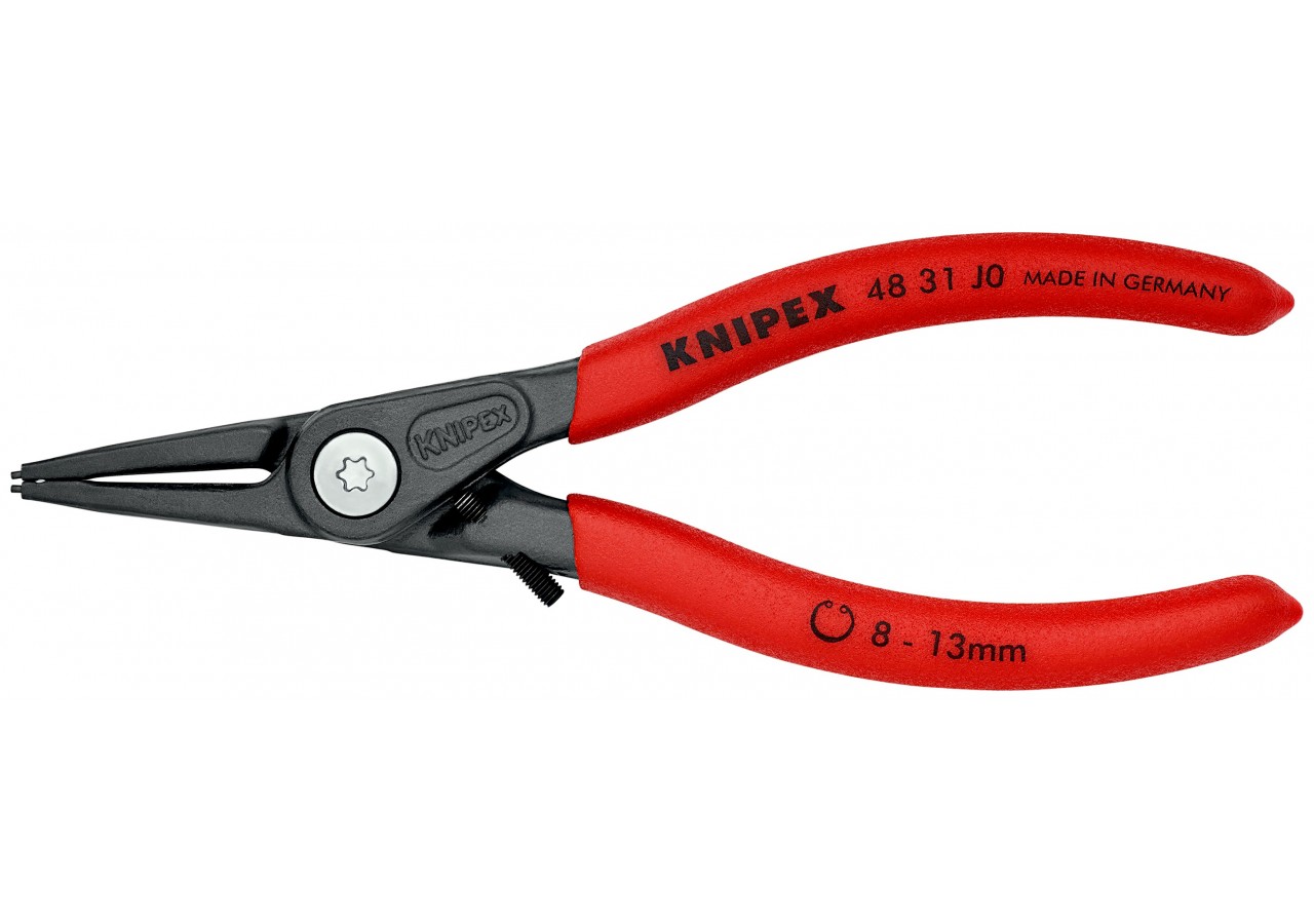 Pince circlips intérieurs de 8 à 13mm + vis de réglage - 140mm - Gainage PVC - Knipex - 4831J0