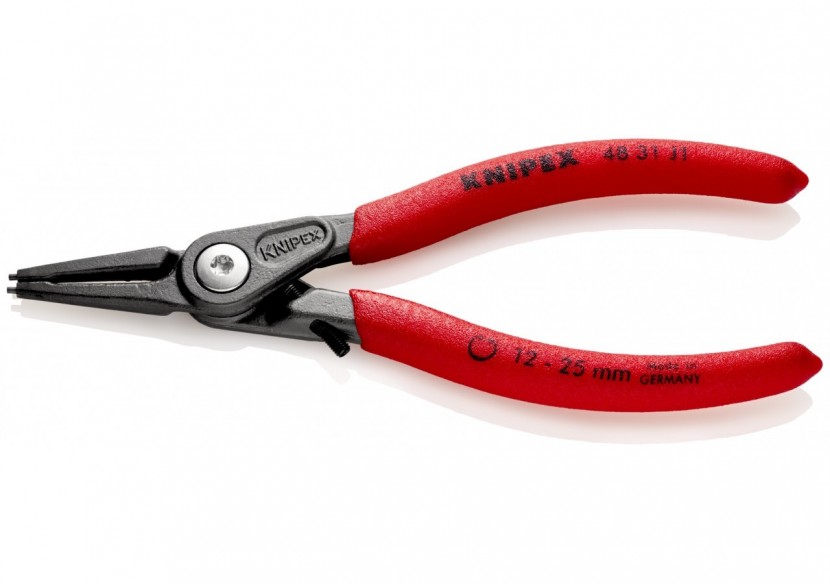 Pince circlips intérieurs de 12 à 25mm + vis de réglage - 140mm - Gainage PVC - Knipex - 4831J1