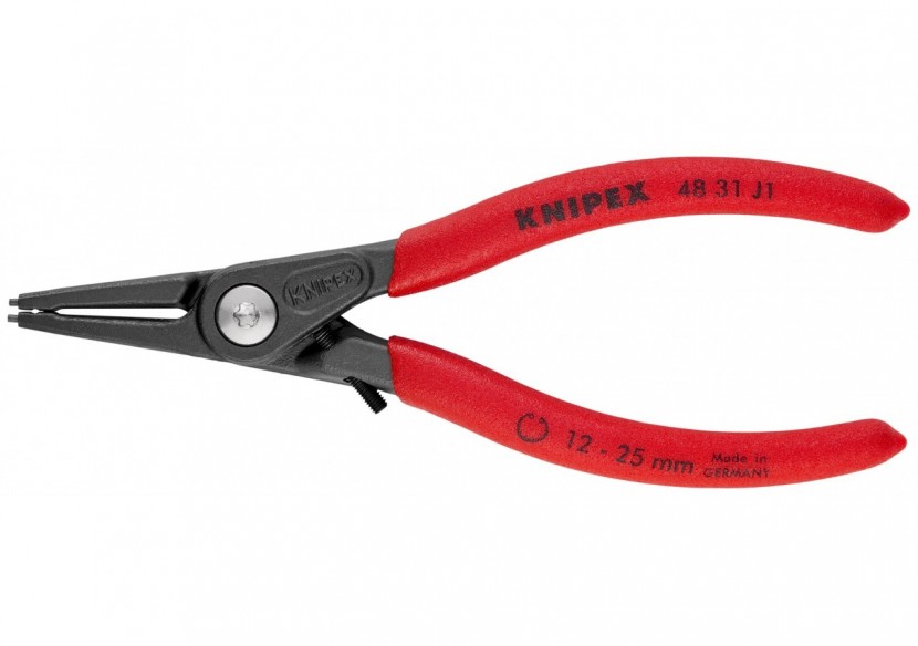 Pince circlips intérieurs de 12 à 25mm + vis de réglage - 140mm - Gainage PVC - Knipex - 4831J1