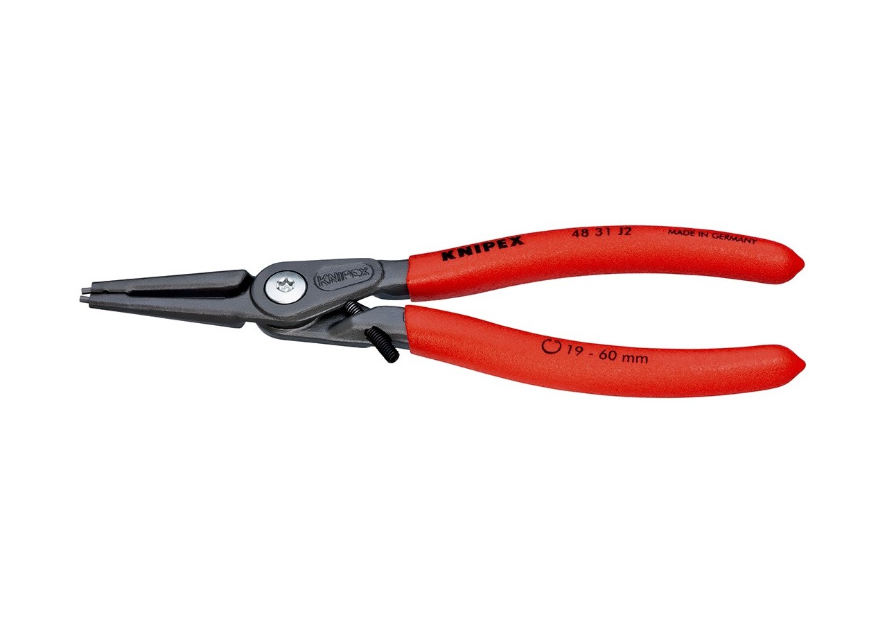 Pince circlips intérieurs de 19 à 60mm + vis de réglage - 180mm - Gainage PVC - Knipex - 4831J2