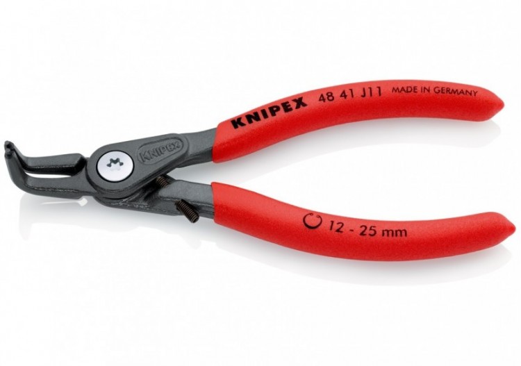 Pince circlips intérieurs de 12 à 25mm + vis de réglage - 130mm 90°- Gainage PVC - Knipex - 4841J11