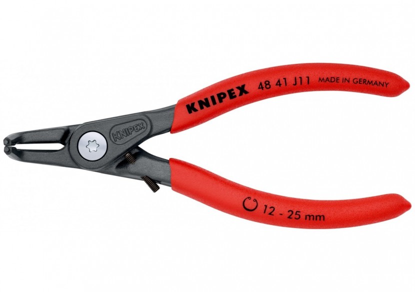Pince circlips intérieurs de 12 à 25mm + vis de réglage - 130mm 90°- Gainage PVC - Knipex - 4841J11