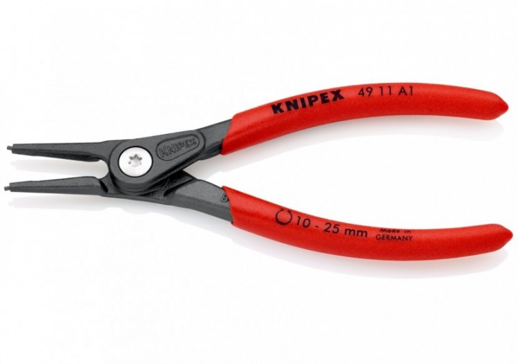 Pince de précision pour circlips extérieurs de 10 à 25mm - 140mm - Gainage PVC - Knipex - 4911A1