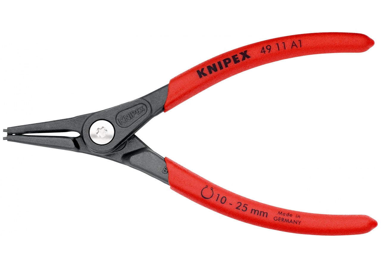 Pince de précision pour circlips extérieurs de 10 à 25mm - 140mm - Gainage PVC - Knipex - 4911A1
