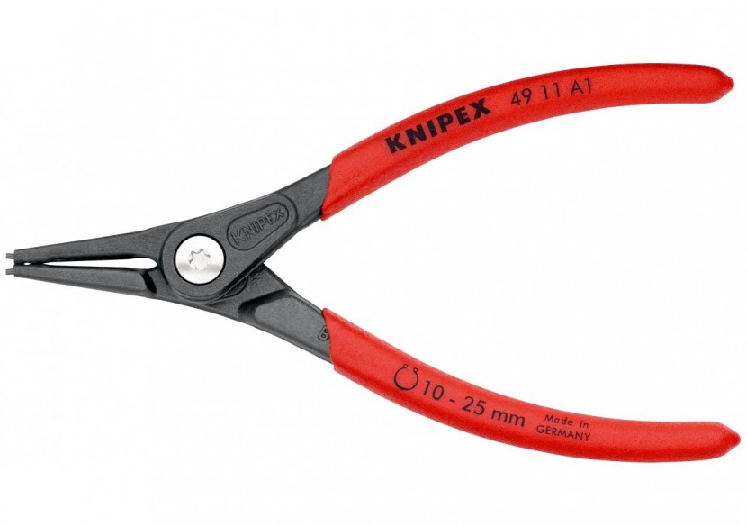 Pince de précision pour circlips extérieurs de 10 à 25mm - 140mm - Gainage PVC - Knipex - 4911A1