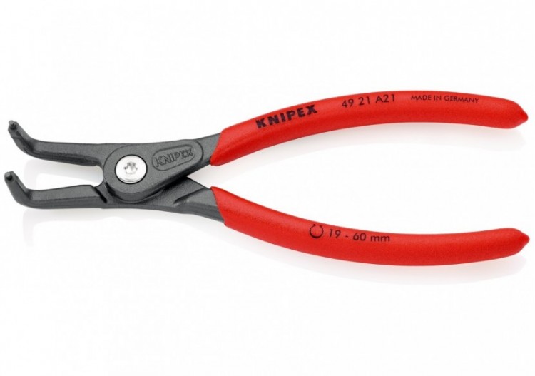 Pince de précision pour circlips extérieurs de 19 à 60mm - 165mm 90°- Gaines PVC - Knipex - 4921A21