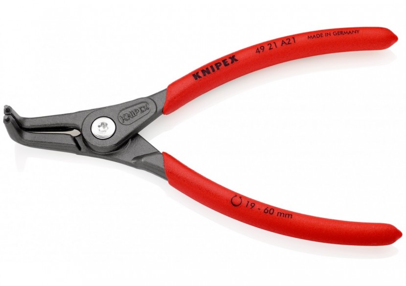 Pince de précision pour circlips extérieurs de 19 à 60mm - 165mm 90°- Gaines PVC - Knipex - 4921A21