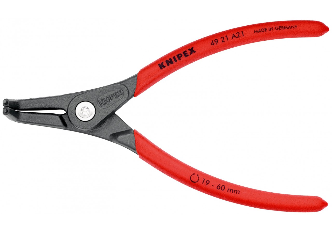 Pince de précision pour circlips extérieurs de 19 à 60mm - 165mm 90°- Gaines PVC - Knipex - 4921A21